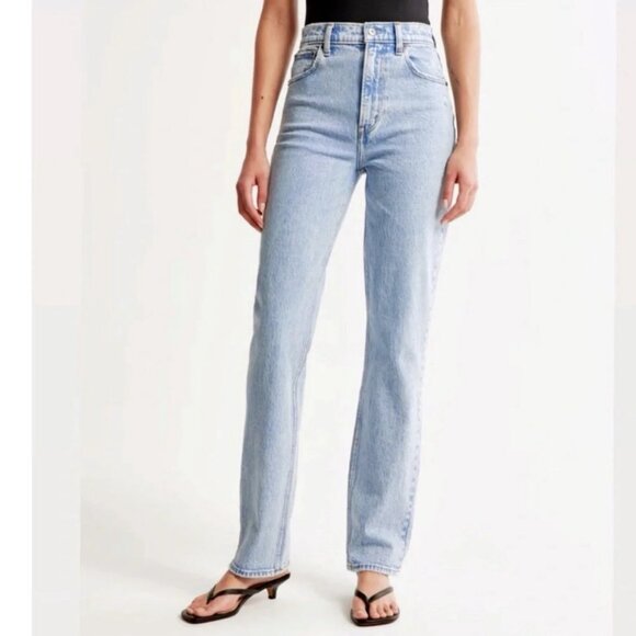 Abercrombie 90s Curve Love Jeans 00 XS Extra Short - Picture 2 of 9